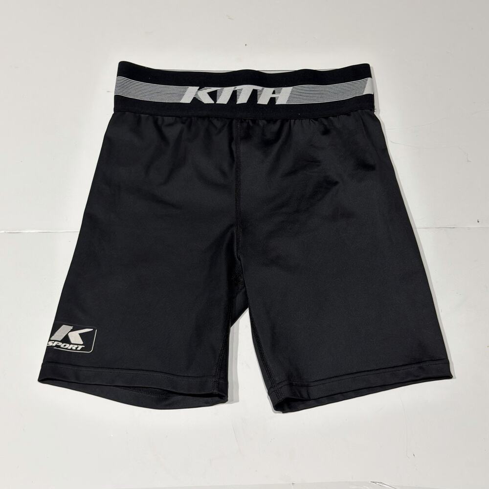 Kith Sport Biker Shorts Womens Size Small Black Compression Fit Stretch